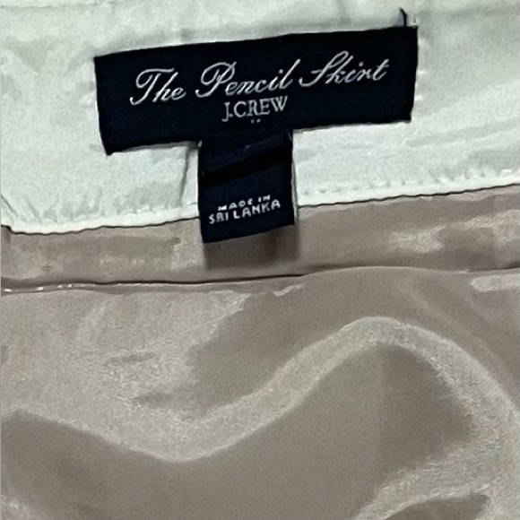 J Crew Pencil Skirt Tan/Taupe Heathered Wool - Picture 5 of 11